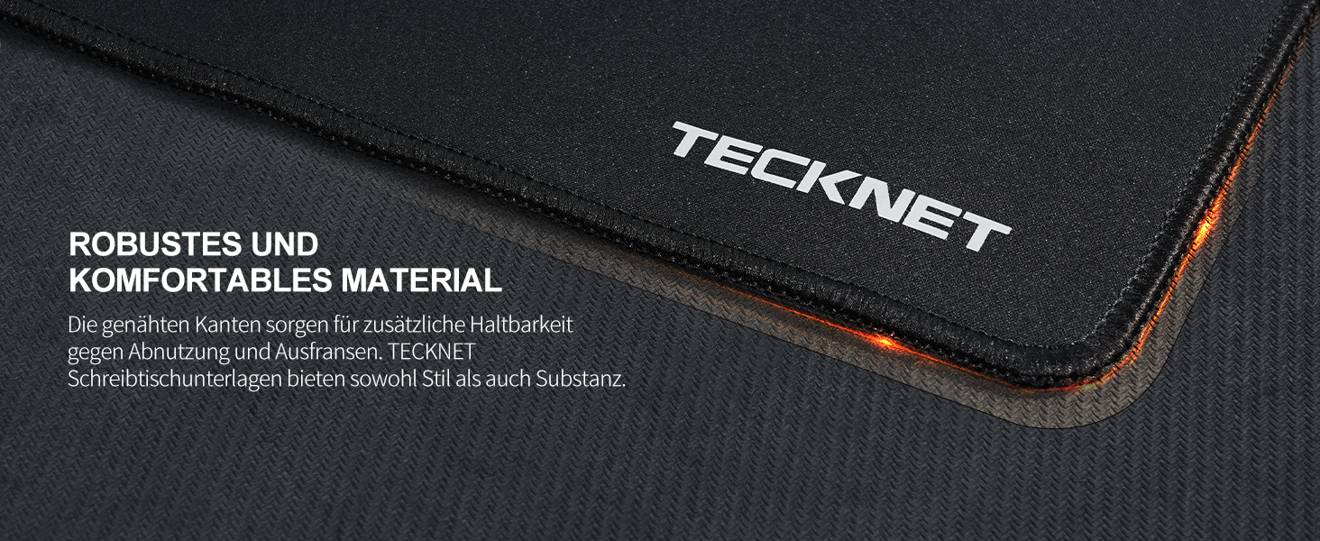 TECKNET XXL килимок для миші Speed Gaming, 900x400 мм, чорний, для геймерів, вологостійкий, з покращеною поверхнею для точності та швидкості, з неслизькою гумовою основою