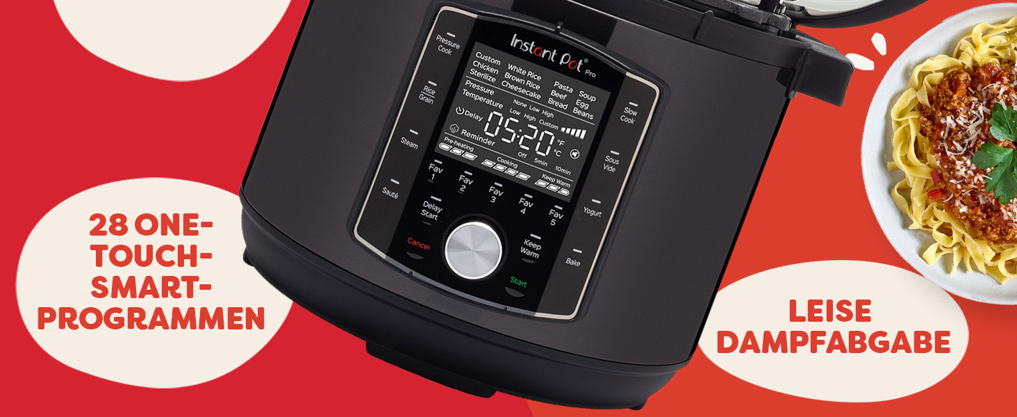 Instant Pot Pro 10-в-1: мультиварка-скороварка, 1200 Вт, 5.7 л, чорна нержавіюча сталь. 10 функцій: скороварка, плита, рисоварка, пароварка, йогуртниця, Sous Vide.