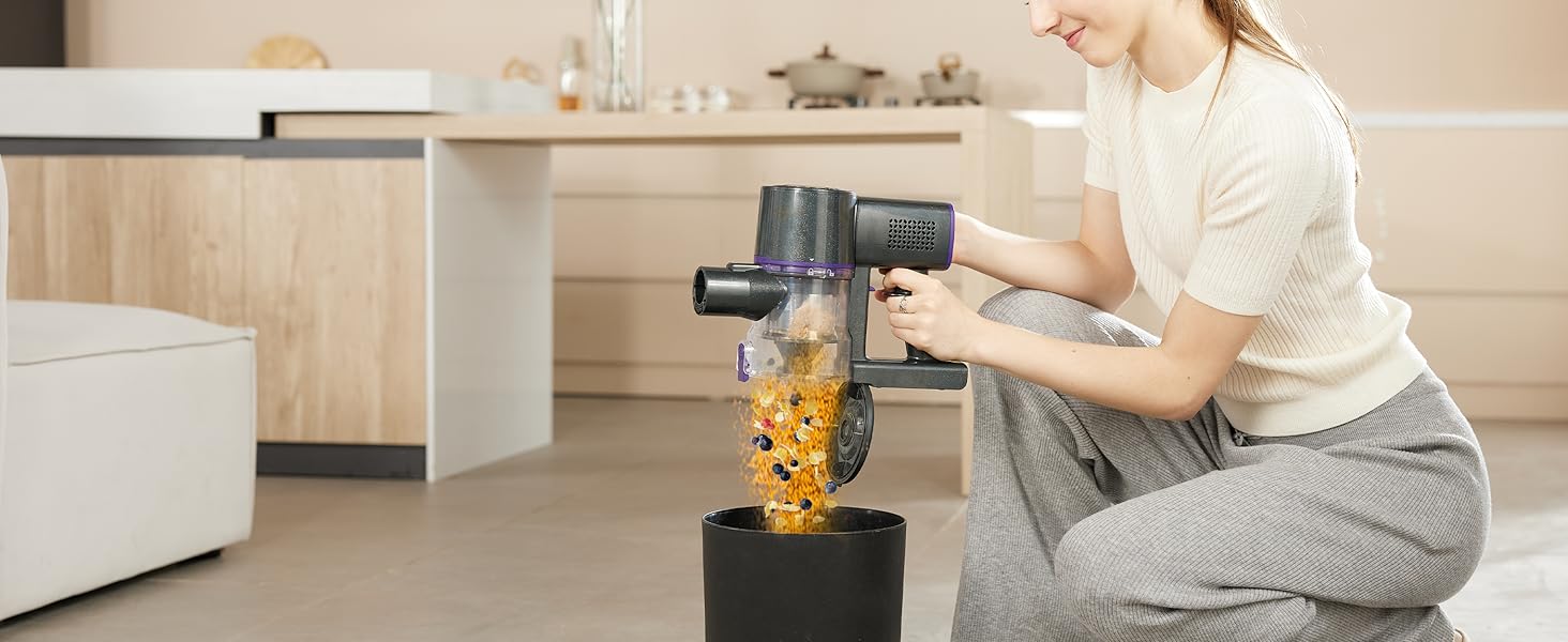 Бездротовий акумуляторний пилосос Vexilar V8PRO 6-в-1: для твердих поверхонь, килимів та шерсті тварин. 35KPa, 45 хв роботи.