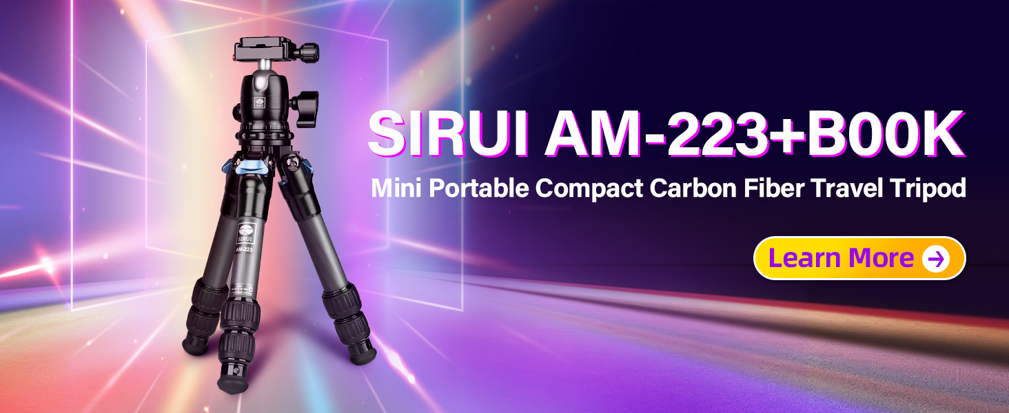 Штатив SIRUI AM-203S: компактний міні-штатив з алюмінію для DSLR, Vlogging (15кг, 42см)