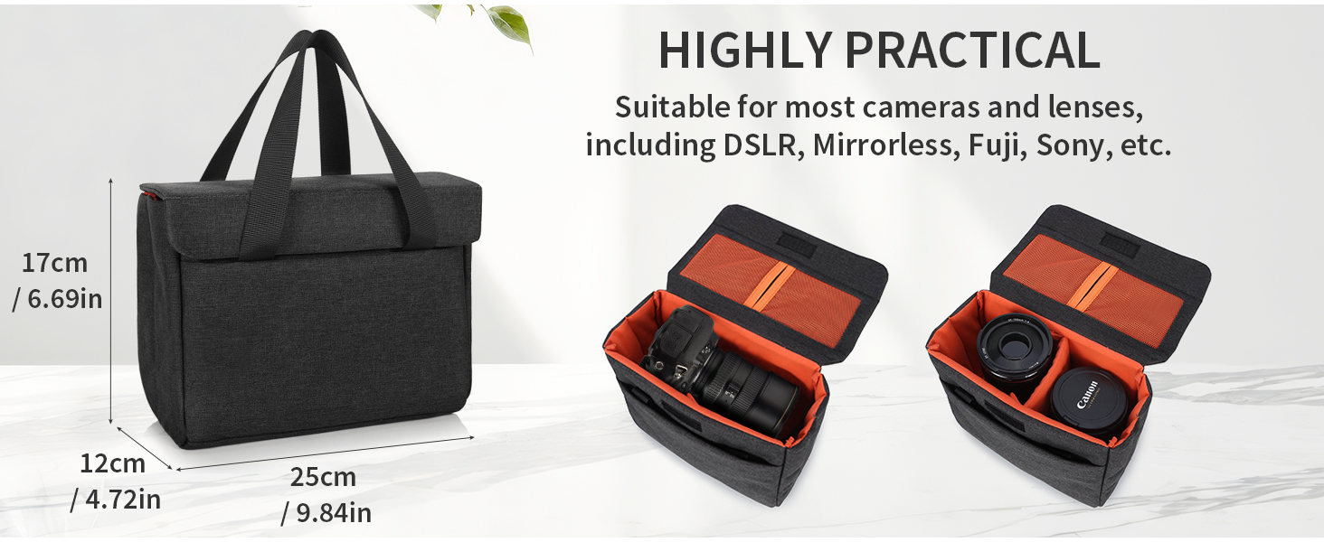 Захисний кейс для камери BAIGIO: вставка для фотоапарата DSLR/SLR (Nikon, Canon, Fuji, Sony, Olympus)