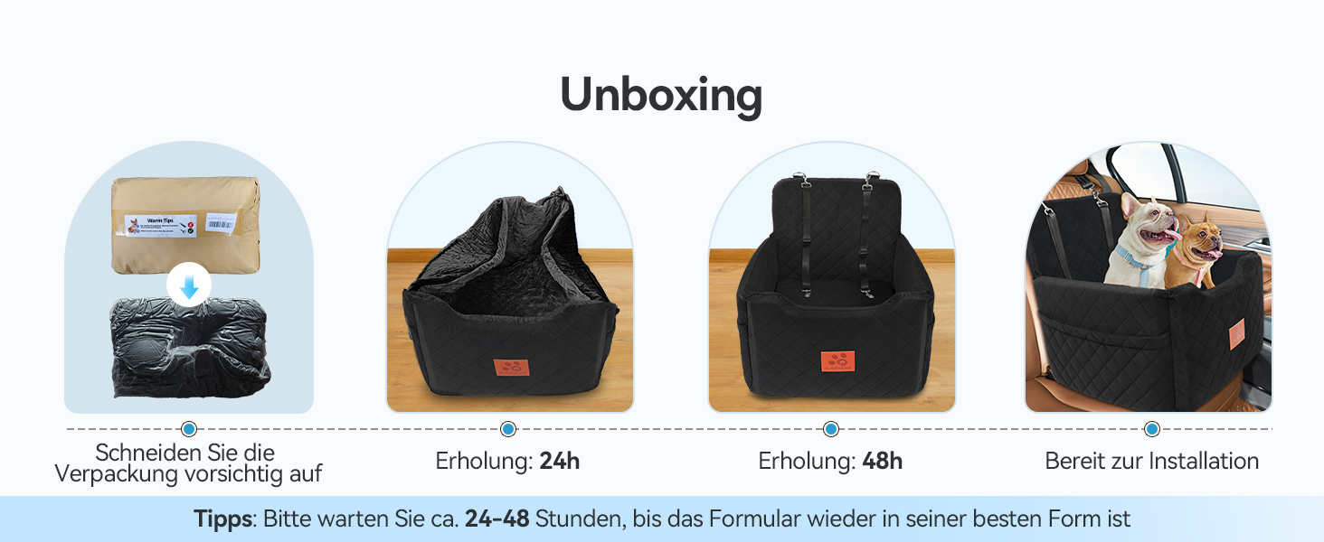 Автокрісло для собак, чорне, до 15 кг, з двома ременями безпеки, знімний та миючий чохол