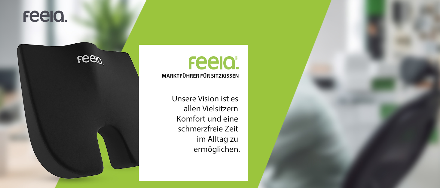 Подушка ортопедична клиновидна Feela® з ефектом пам'яті для корекції постави та підтримки при ішіасі (жорстка, 80-110 кг), чорна - для офісу та дому