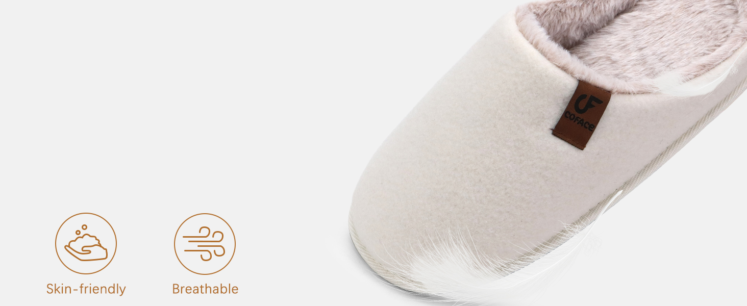 Тапочки жіночі COFACE з фетру, теплі, зручні, з м'якою підкладкою, чорні, розмір 38 EU