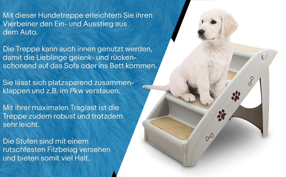Сходинка для тварин ANIMEL: для собак, котів, цуценят - допомога при входженні в авто, ліжко, диван (до 100 кг)