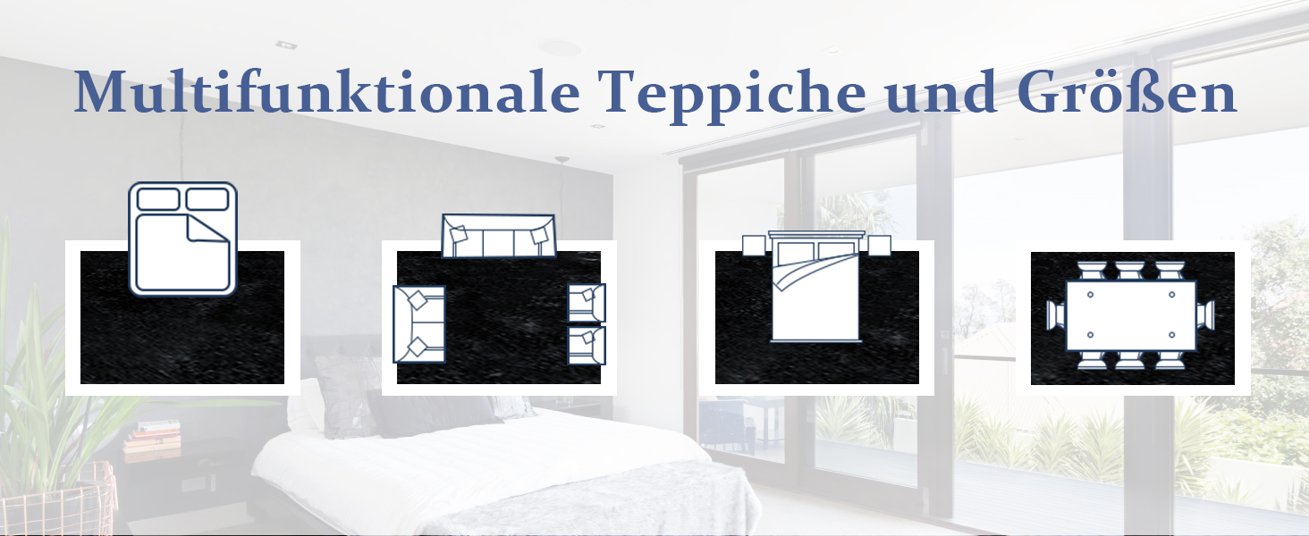 Чохол для ліжка CHOSHOME, м'який килим для спальні, вітальні, дитячої кімнати, штормовий, антиковзаюча підкладка, 90x150 см, 200x290 см (Чорний)