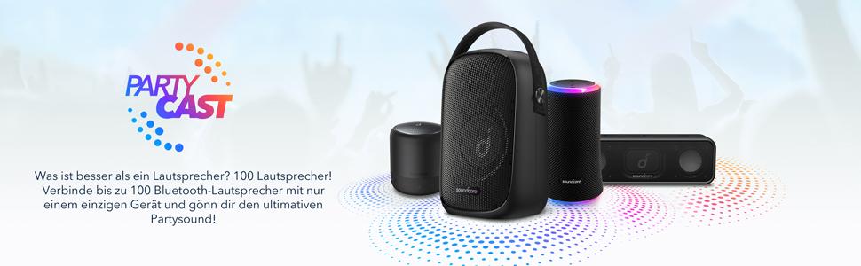 Портативна Bluetooth колонка soundcore Anker Mini 3 з BassUp, PartyCast, USB-C, IPX7 захист, червона