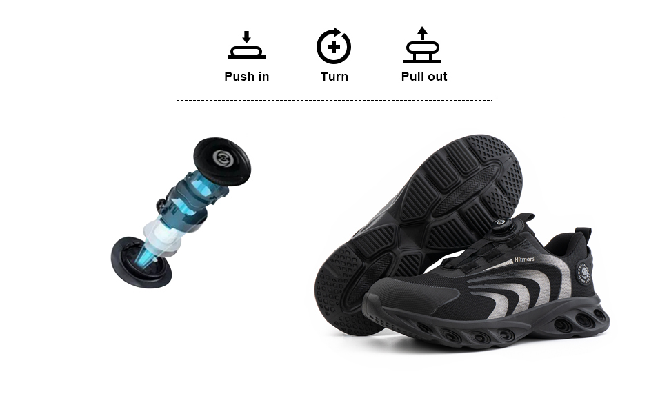 Черевики для роботи Hitmars: чоловічі та жіночі, з металевим носком, зручні кухарські черевики, легкі, для дахів, чорні та сині, EU36-48