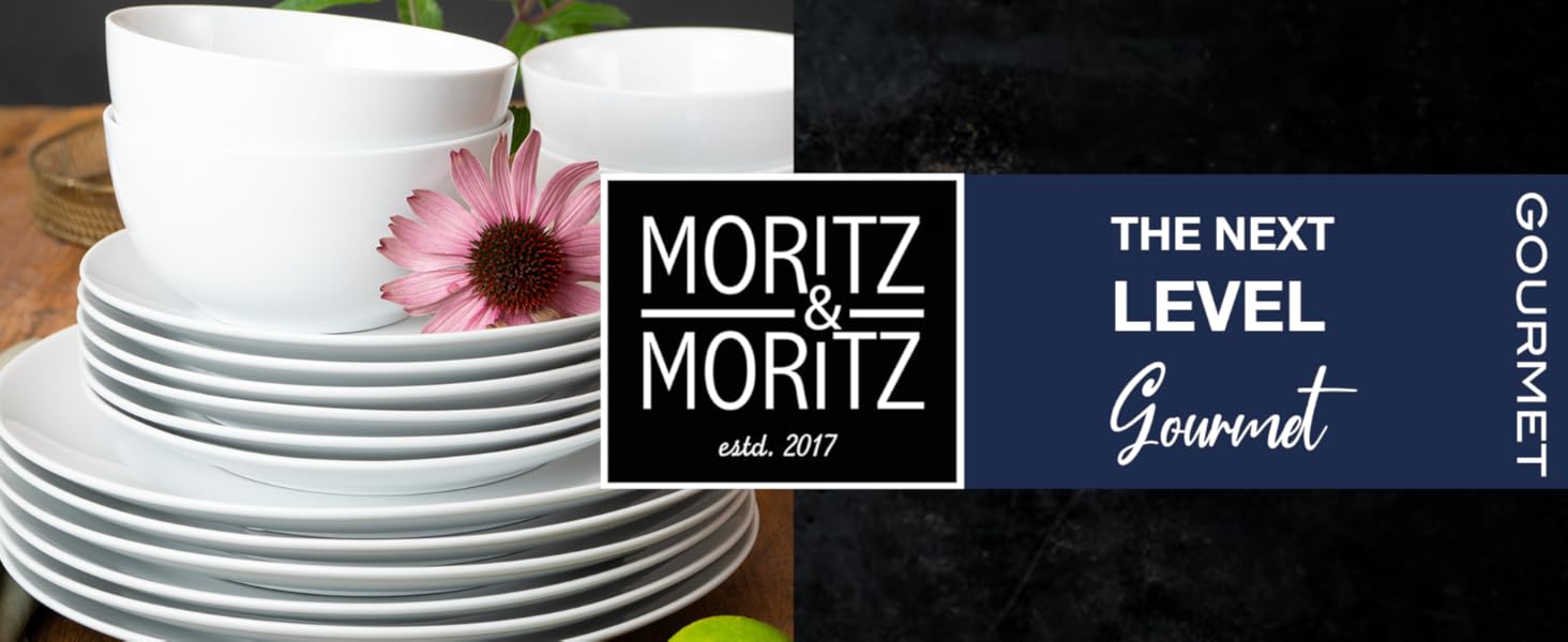 Набір кавових чашок Moritz & Moritz BASIC (6 шт.) - 300 мл, порцеляна, білий колір