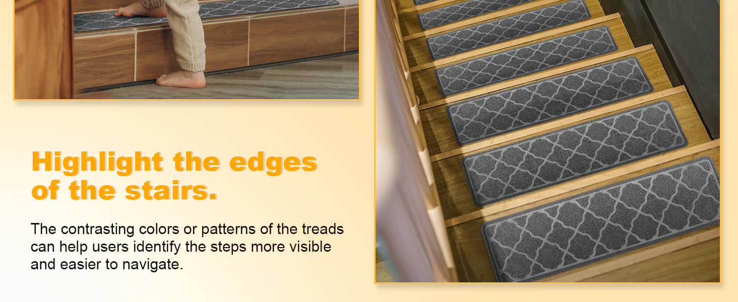 15 килимків на сходи 76x20 см, антиковзаючі, самоклеючі, для дітей, літніх людей та собак, сірий колір