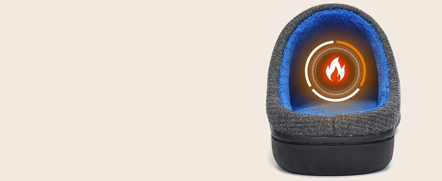 Домашні тапочки Mishansha для чоловіків та жінок, з піною пам'яті, антиковзаюча підошва, синього кольору, розмір 42/43 EU