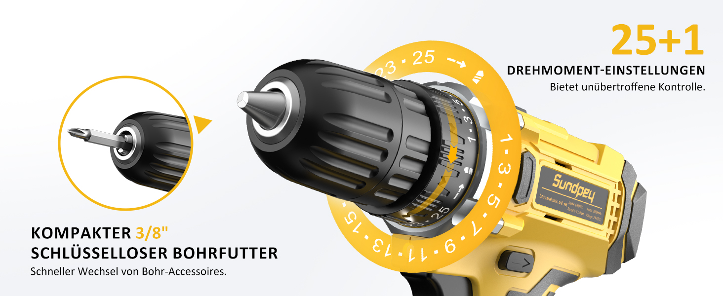 Набір інструментів Sundpey 170 предметів з акумуляторним дрилем-шуруповертом 21V, універсальний для дому, будівельні та ремонтні роботи