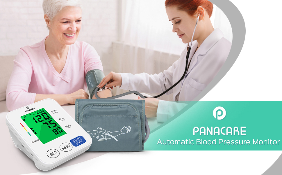 Тонометр автоматичний на плече PANACARE 2.0 з великим дисплеєм, 2 користувачі, 198 показників, манжета 22-42 см