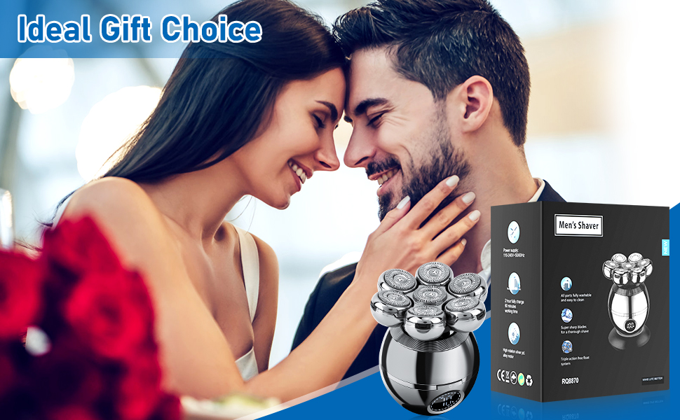 Електричний голчастий манікюр для голови CestMall 6-в-1: для чоловіків та жінок, бездротовий, плаваючий, перезаряджається, срібно-чорний