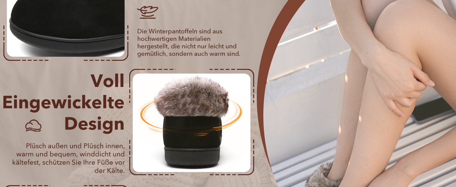 Жіночі теплі халапи з антиковзкою підошвою Mishansha, халапи з меморі-піною, плюшеві тапочки, розмір 36-43 EU (40 EU, сіре хутро)