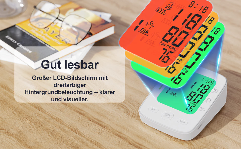 Тонометр на плече для дому | Великий дисплей, визначення аритмії, 2 x 99 пам'ять | 22-42 см