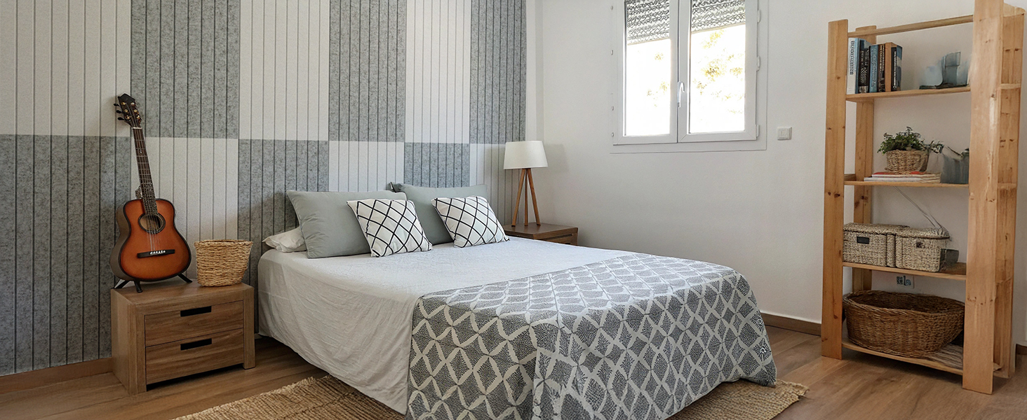 Акустичні панелі Soundsbay самоклейні для звукоізоляції та декору стін, 120×60×0.9 см, чорні (3 шт, 2.16 м²)