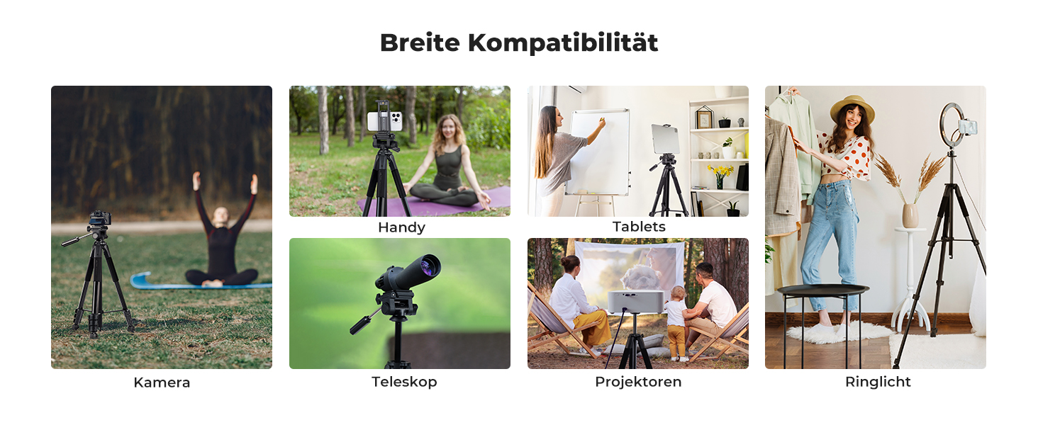 Штатив K&F Concept S255A3+BV01: Легкий штатив з сумкою, для камери/DSLR/відеокамери, з підтримкою смартфонів та планшетів (172 см)