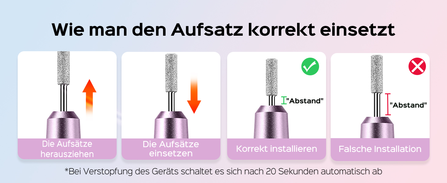 Електричний фрезер для нігтів Coslus: 20000 об/хв, регулювання швидкості та напрямку, манікюр та педикюр, набір для шліфування гелю та акрилу (фіолетовий)