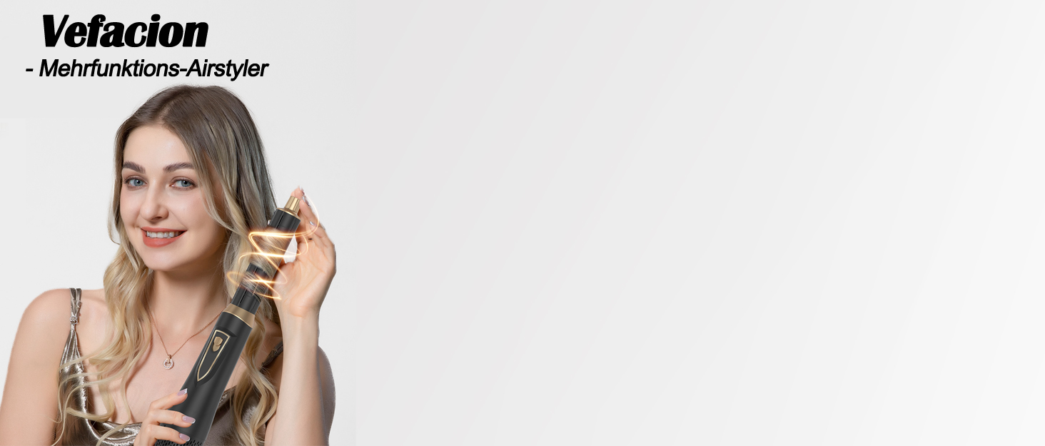 Набір мультистайлер для волосся 5 в 1 Warmluftbürste: фен, плойка, випрямляч, набір для локонів, 1000W