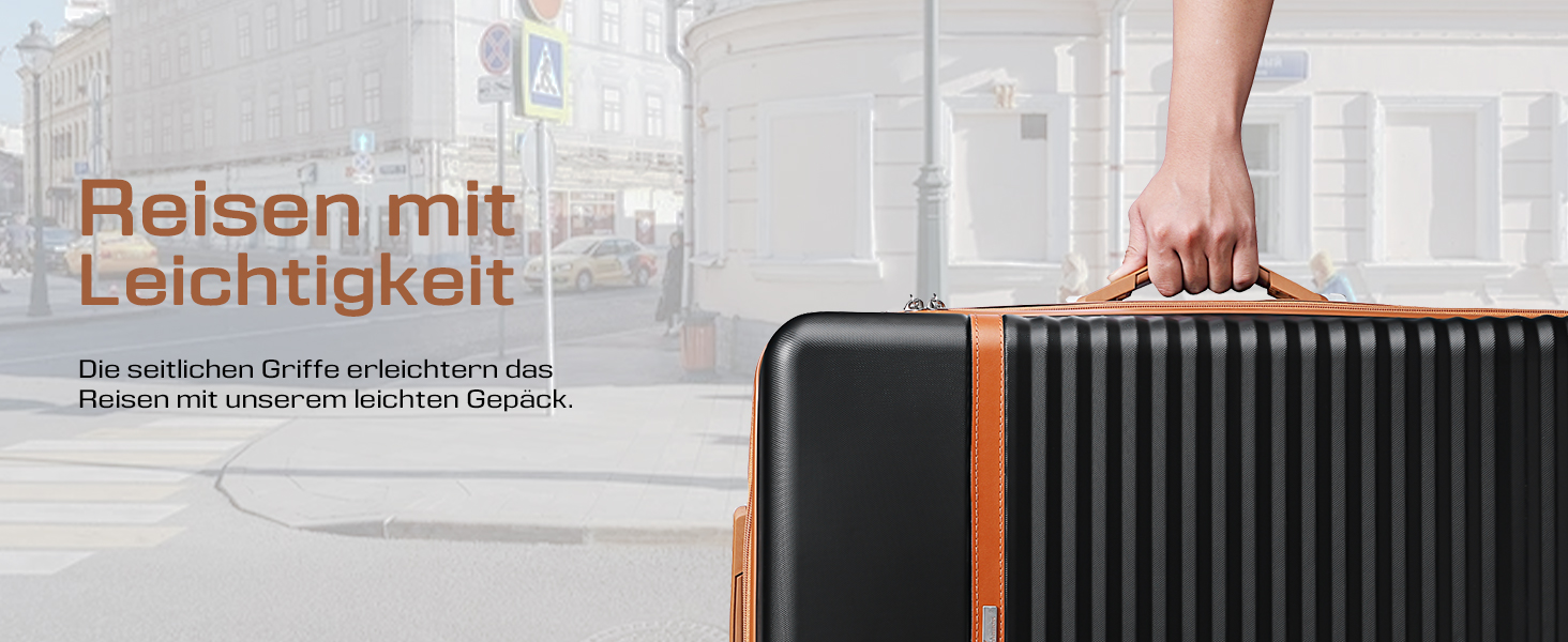 Набір валіз Joyway 5шт з ABS пластику, розширюваний, з TSA-замком. Чорний колір. Включає: валізу-троль, сумку-рюкзак та косметичку.