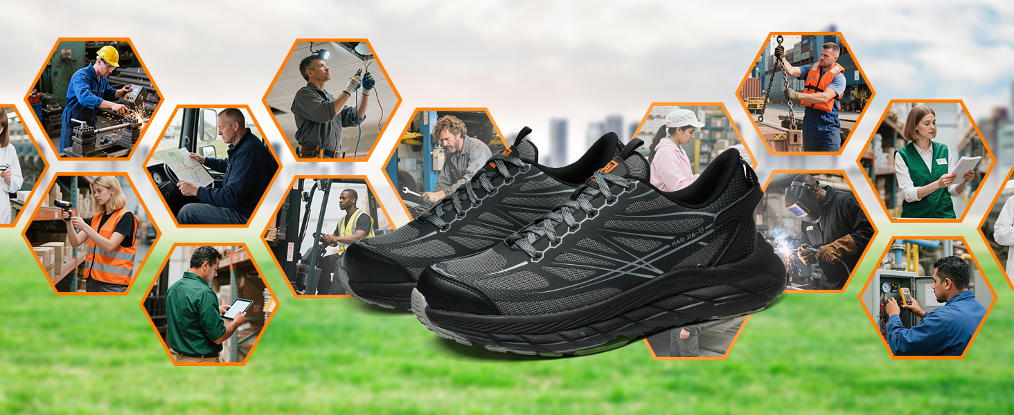 Черевики робочі чоловічі/жіночі, захисні черевики зі сталевим підноском, легкі, дихаючі, розмір EU 37-46, сірий, 44 EU