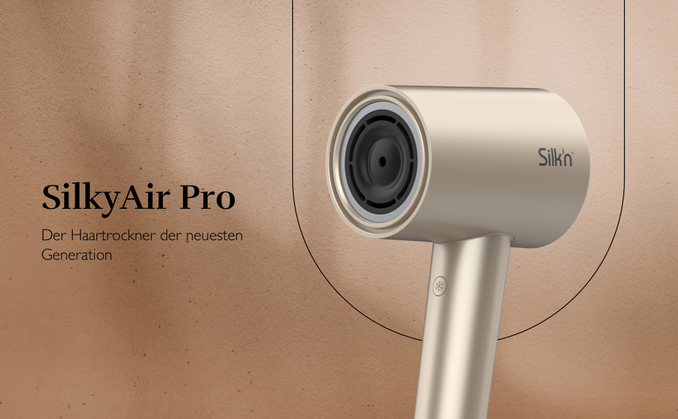 Фен Silk'n SilkyAir Pro з безщітковим мотором та іонізацією - преміум якість, колір шампань