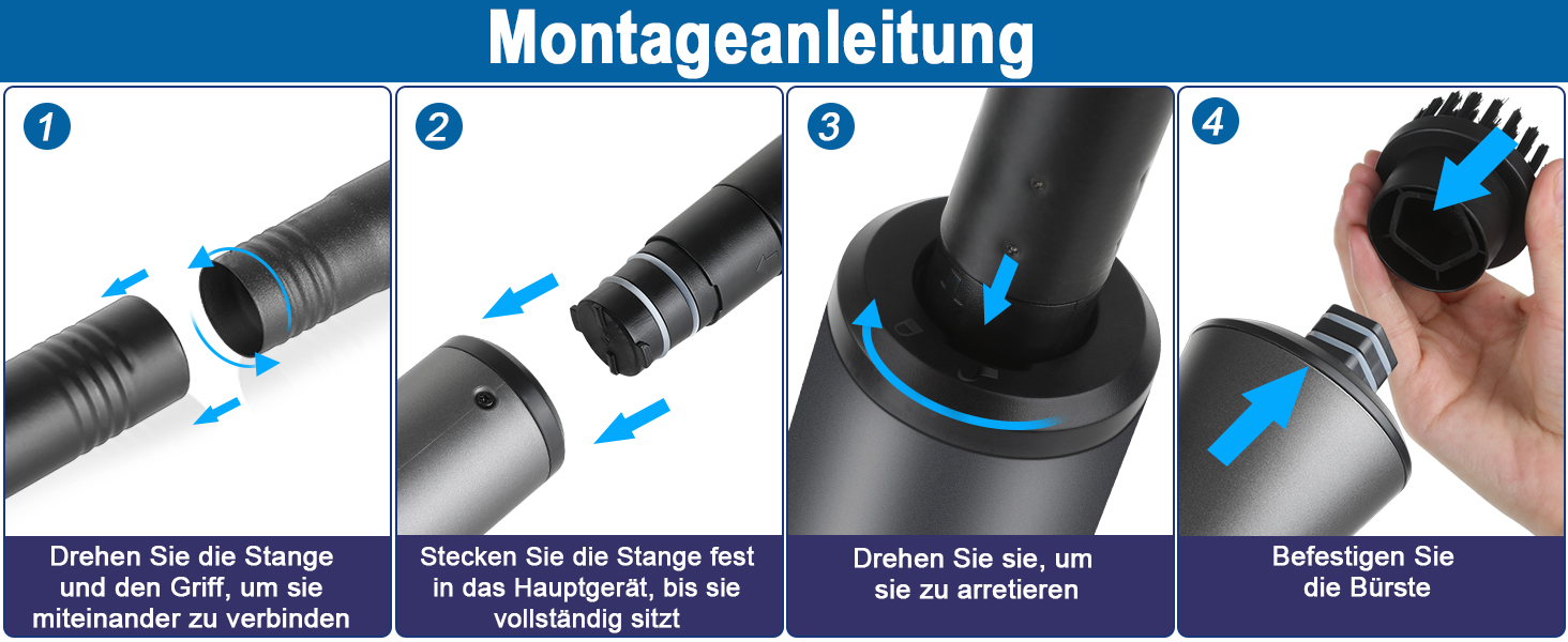 Електрична щітка для чищення, Spin Scrubber з 7 насадок, водонепроникна IPX7, регульована ручка, для ванної кімнати, кухні, плитки, авто, підлоги