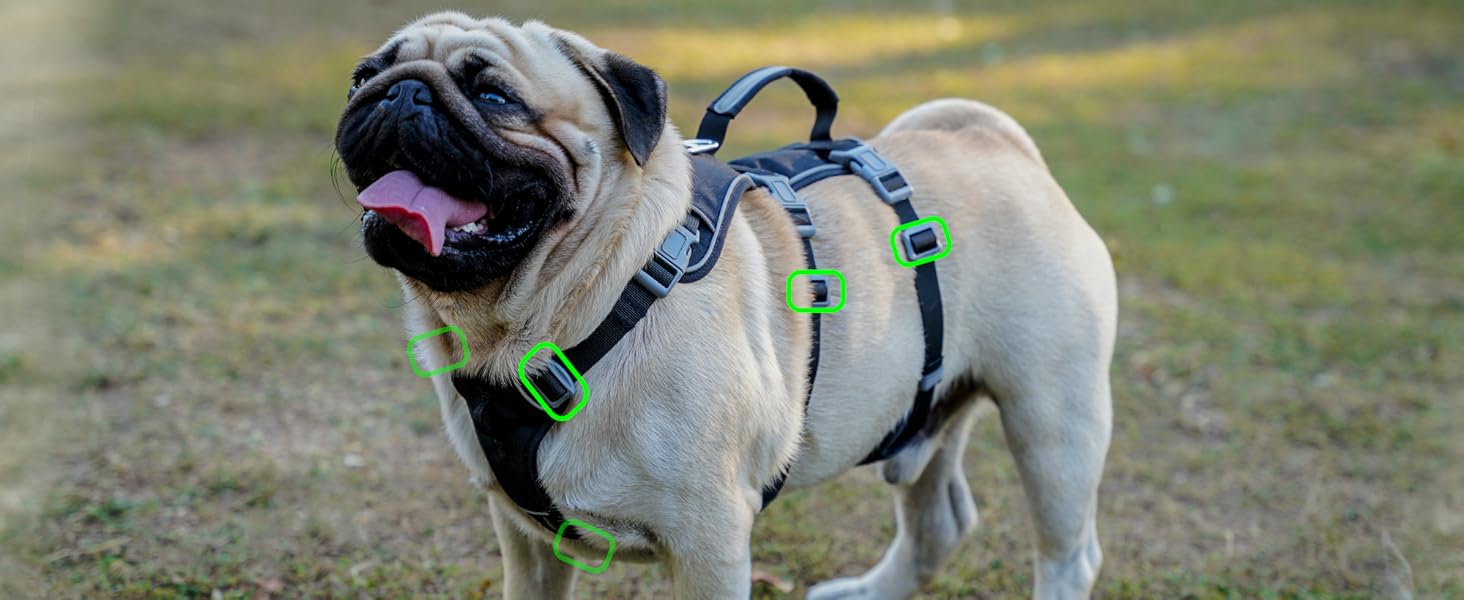 Нашийник для собак з повідком, безпечний нашийник від виривання, анти-тяговий нашийник з ручкою та світловідбиваючими елементами, легкий, регульований нашийник для середніх собак (Чорний, XS). Дуже маленький, чорний