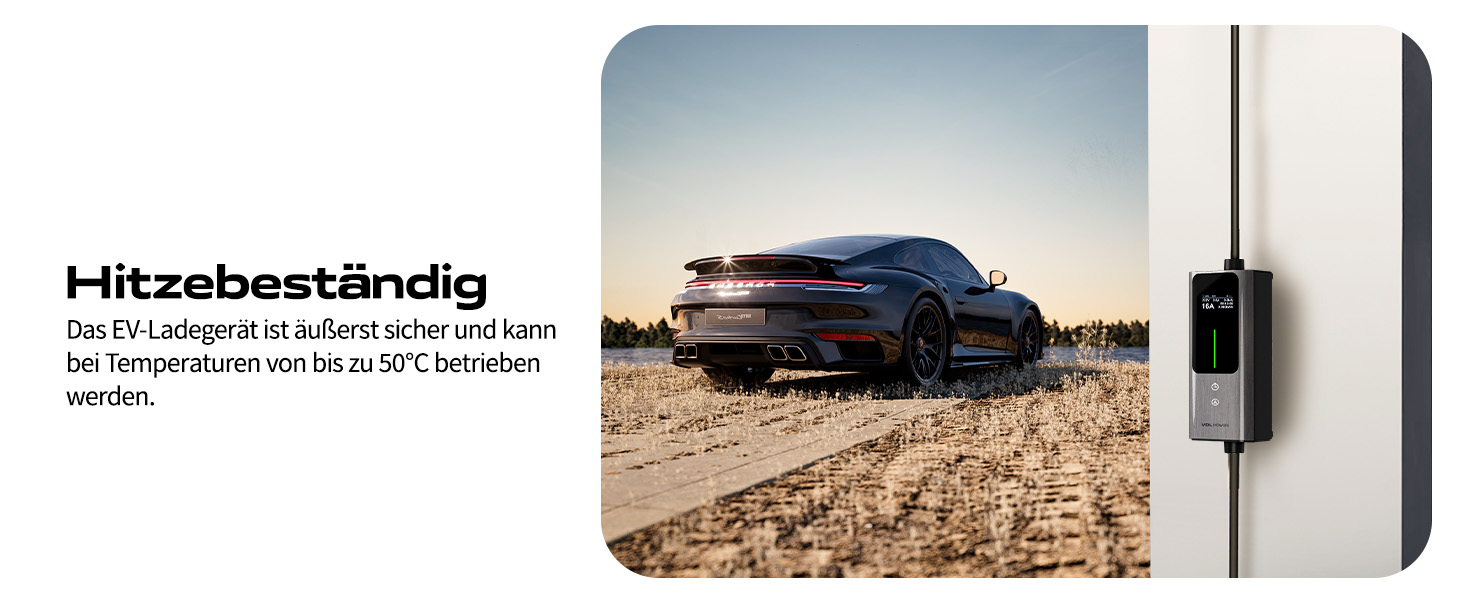 Кабель для зарядки електромобіля Type 2 Schuko 3.68kW, 6-16A, 5M, 1-фазний, з цифровим дисплеєм, IP65, IEC 62196-2 PHEV/EV