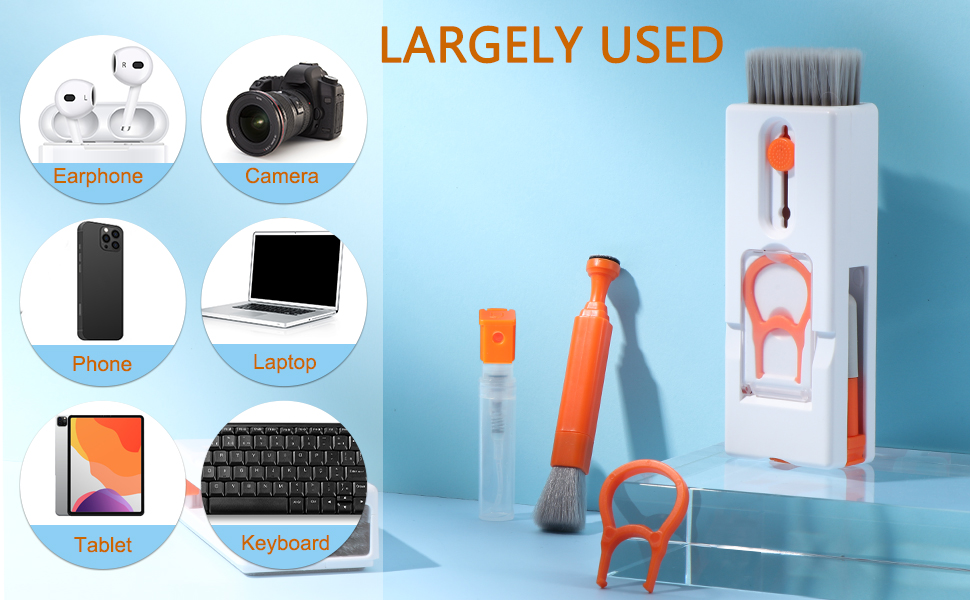 Набір для чищення клавіатури Vinabo 11 в 1: щітки, інструменти для AirPods, iPhone, iPad, навушників, телефону, камери, ноутбука
