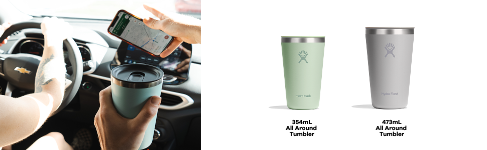 Hydro Flask 473ml Stainless Steel Travel Tumbler with Leakproof Lid - Vacuum Insulated