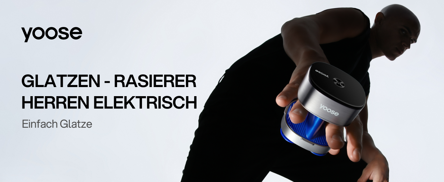 Електричний чоловічий верстат для гоління Yoose Glatzen з 5 лезами, IPX7, 90 хв роботи, USB-C, PID-регулювання