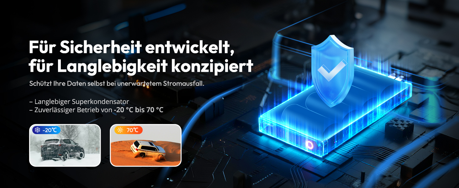 Автомобільний відеореєстратор BOTSLAB G300H Plus 4K Dual-Channel (передня та задня камери), сенсор STARVIS 2, WDR, GPS, 5GHz Wi-Fi, голосове керування, карта пам'яті 64GB, нічний режим