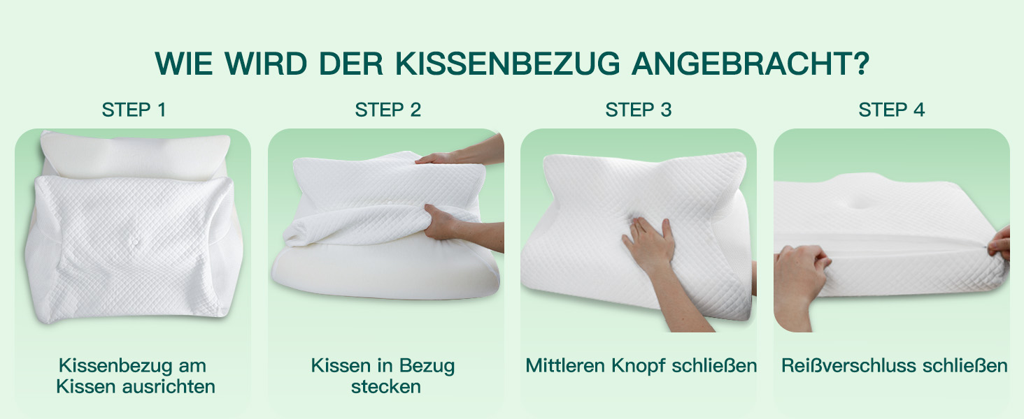Подушка для шиї та голови 2 в 1 з ефектом пам'яті (Memory Foam), 60x40x12/14 см, біла