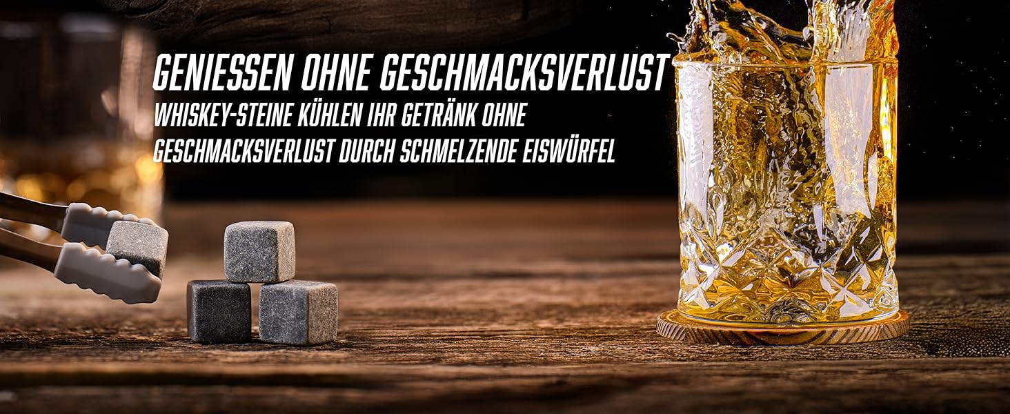 Набір віскі WHISISKEY: декантик 700 мл, 2 келихи, 8 каменів для охолодження. Ідеальний подарунок для чоловіка