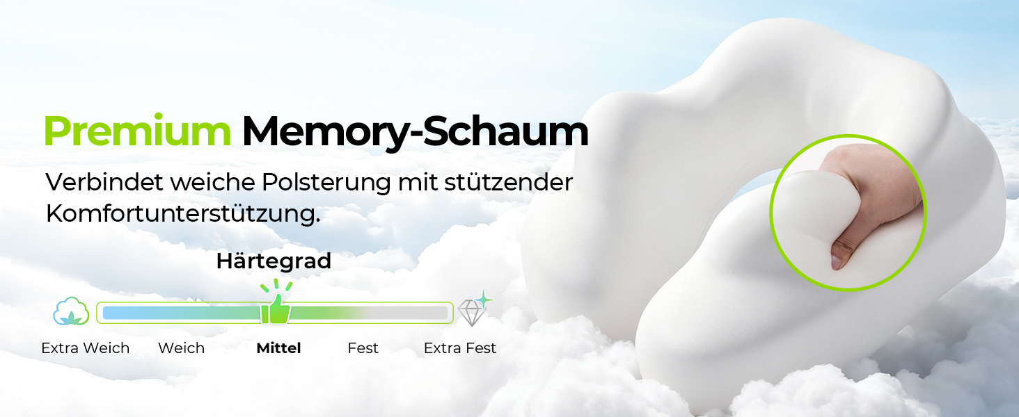 Подушка для шиї AUVON для подорожей: ергономічна підтримка голови та шиї, регульована підставка для підборіддя, дихаюча тканина, проти напруження шиї (літак, авто, поїзд)