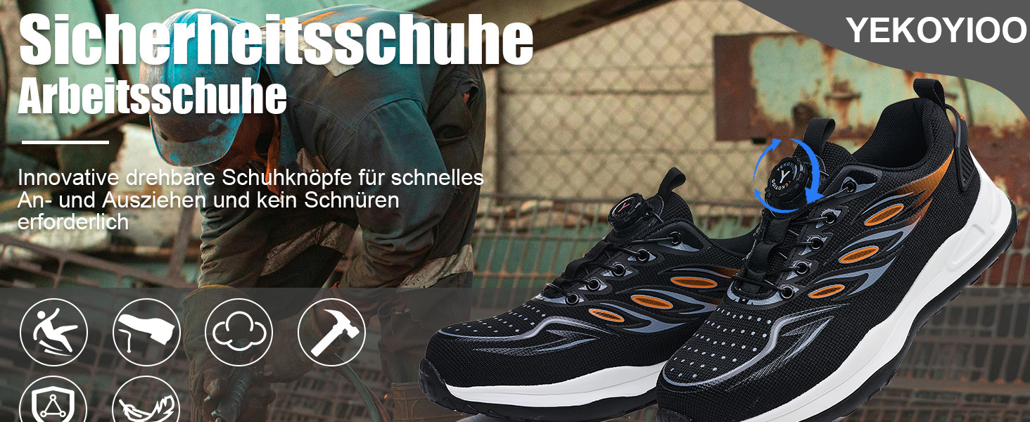 Черевики робочі, захисні для чоловіків та жінок. Легкі, спортивні, дихаючі, зі сталевим підноском. Розміри 36-46 EU, 46 EU. Колір: коричневий, на кнопці-фіксаторі.