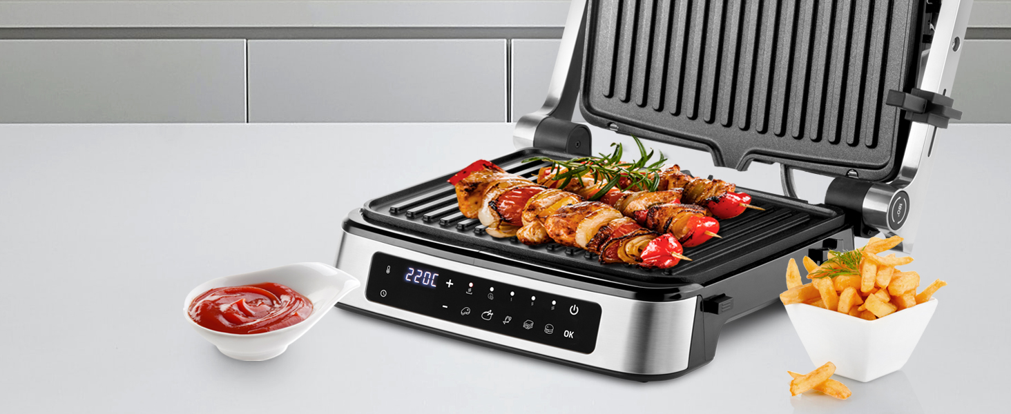 Ufesa Everest Electric Hot Plate with Touch Screen - 5 Pre-set Programs, Timer & Temperature Control