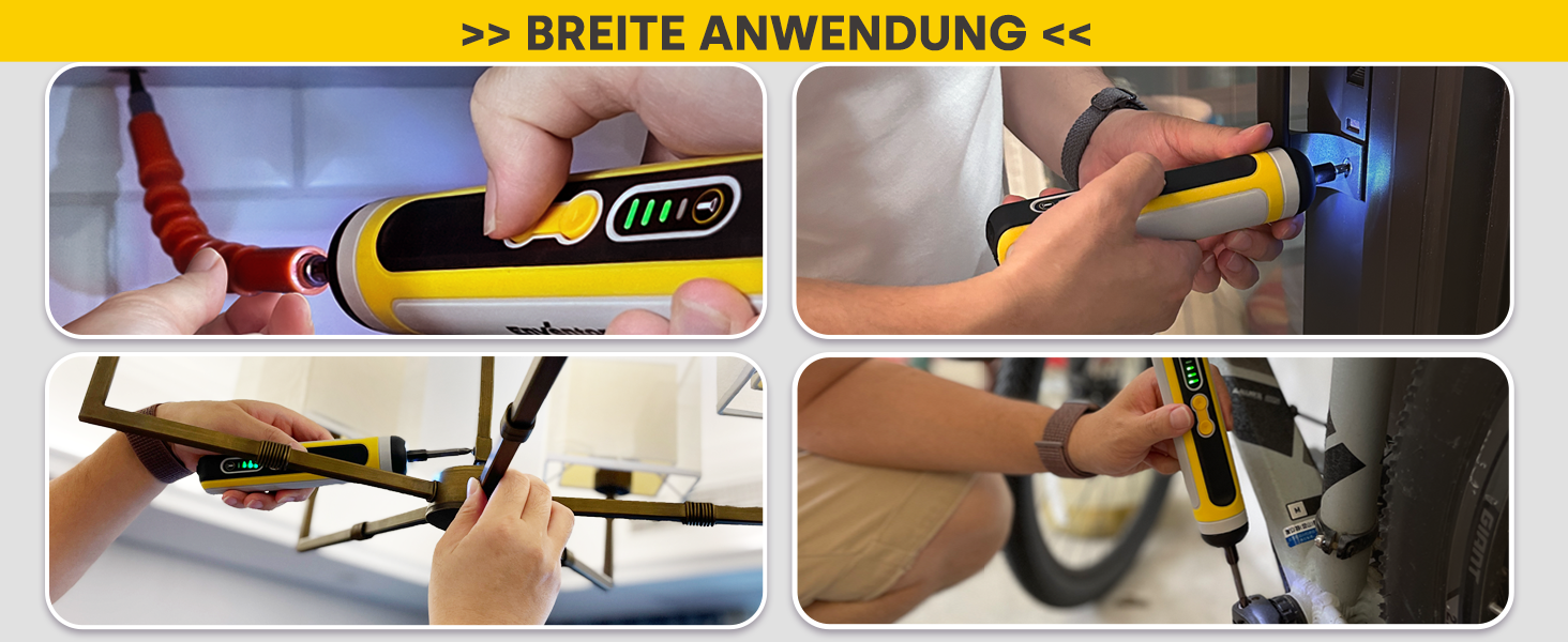 Mini акумуляторний шуруповерт Enventor 6 Nm, 4V, 2000 mAh, LED, USB, 25-Tlg. набір біт