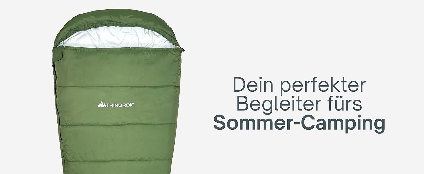 Легкий літній спальний мішок XL – 900г, компактний, з антизастрягаючим блискавкою – мумієподібний спальник для дорослих, для кемпінгу, трекінгу та байкпакінгу