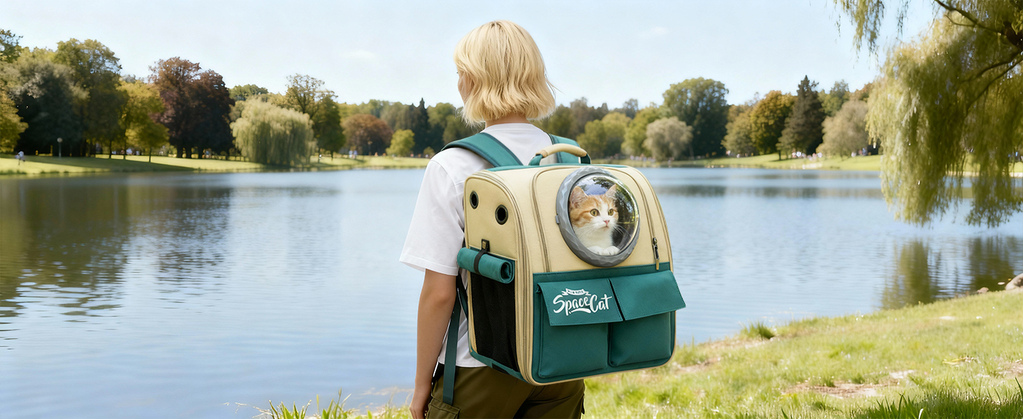 Рюкзак-переноска для кота Galatée, рюкзак для тварин, рюкзак-кокони, рюкзак-капсула з вентиляцією, рюкзак для собак та маленьких собак (сірий)