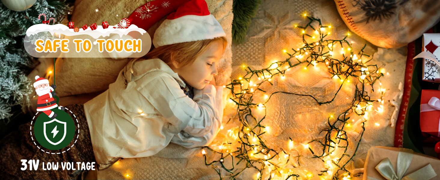 Гірлянда святкова на ялинку, для декору приміщень та вулиці - 80м, 800 LED, з пультом, таймером, вологостійка, 8 режимів, тепле біле світло, для вечірки, саду, декору на Новий Рік