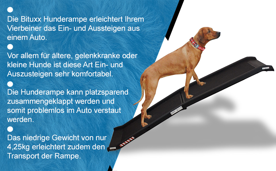 BITUXX® пандус для собак, сходи для собак, допомога у заїзді для собак, складаний, з пластику
