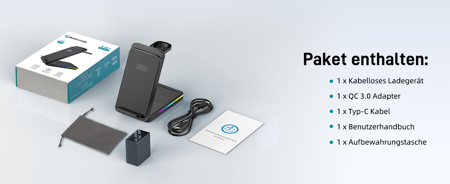 Зарядна станція індуктивна 3-в-1 для Google Pixel Watch 3/2, Pixel 10/9/9 Pro/8/8a/7 та Pixel Buds Pro 2 (складна, бездротова)