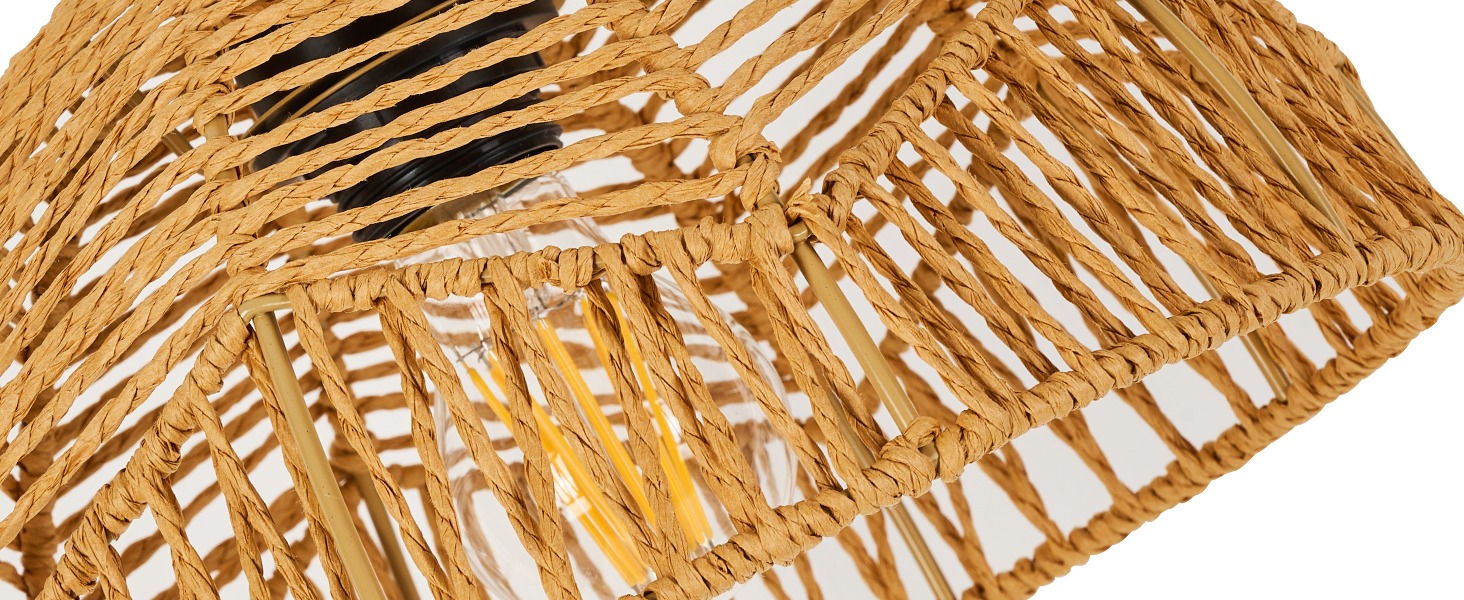Торшер Rattan Boho - Стильний торшер для вітальні, спальні, тераси, офісу E27 164 см, чорний, з ніжкою-вимикачем