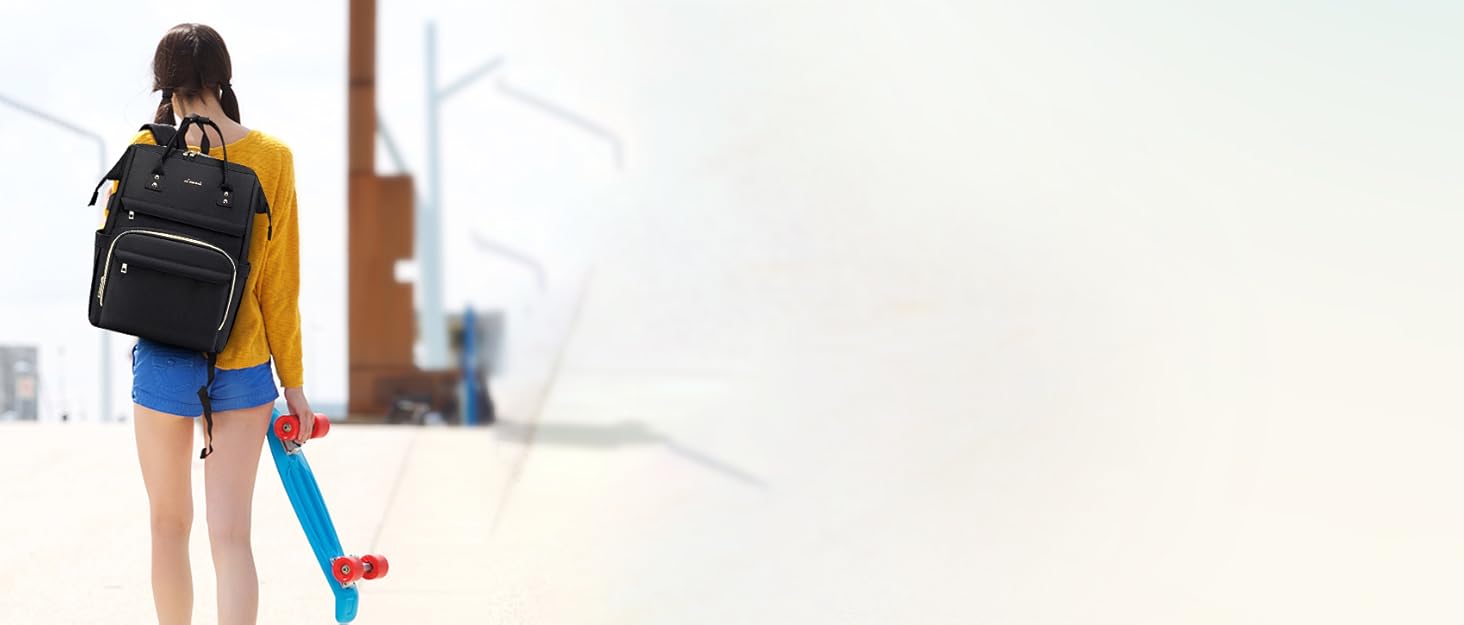 LOVEVOOK Рюкзак для жінок, шкільний рюкзак, рюкзак для ноутбука, водонепроникний, з USB-портом, для університету, школи, роботи, подорожей, темно-сірий, чорний, 17'