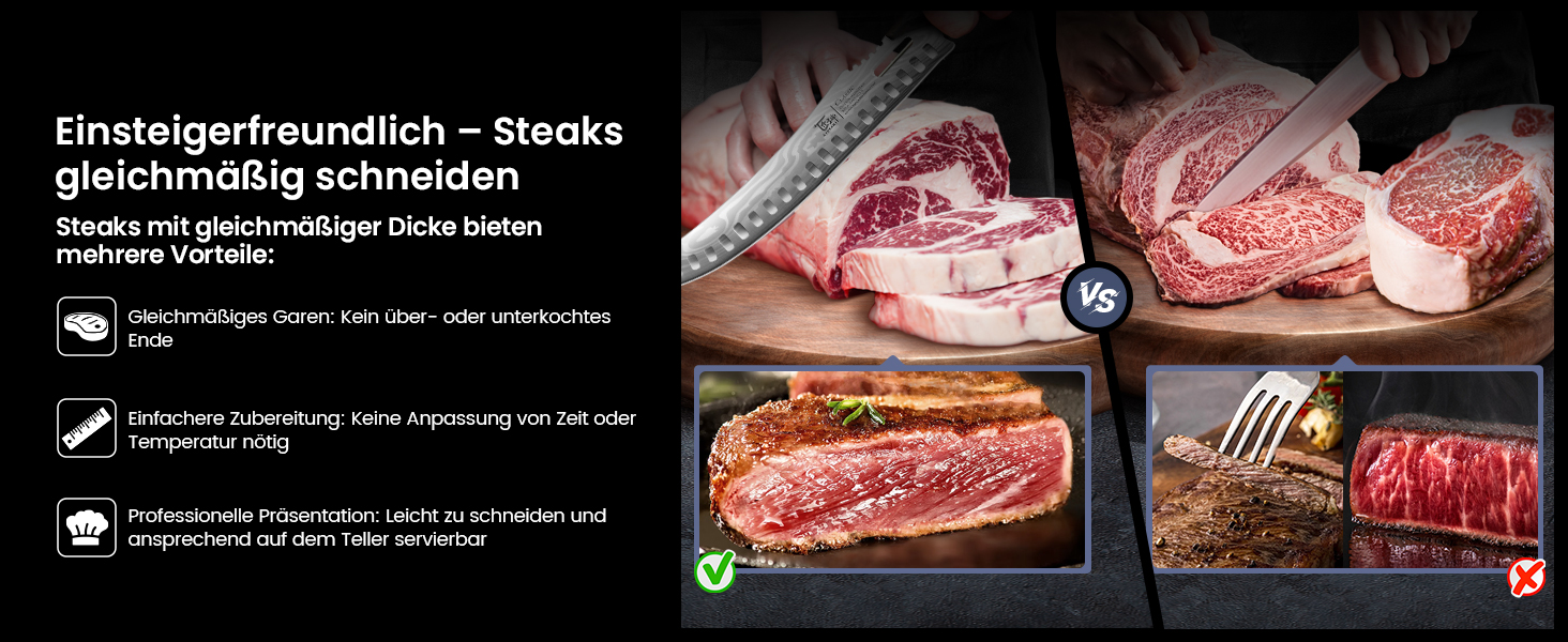 Ніж для нарізки м'яса SYOKAMI Schinkenmesser (Brisket, Roastbeef) - професійний ніж для м'яса з повною колодкою та ергономічною ручкою