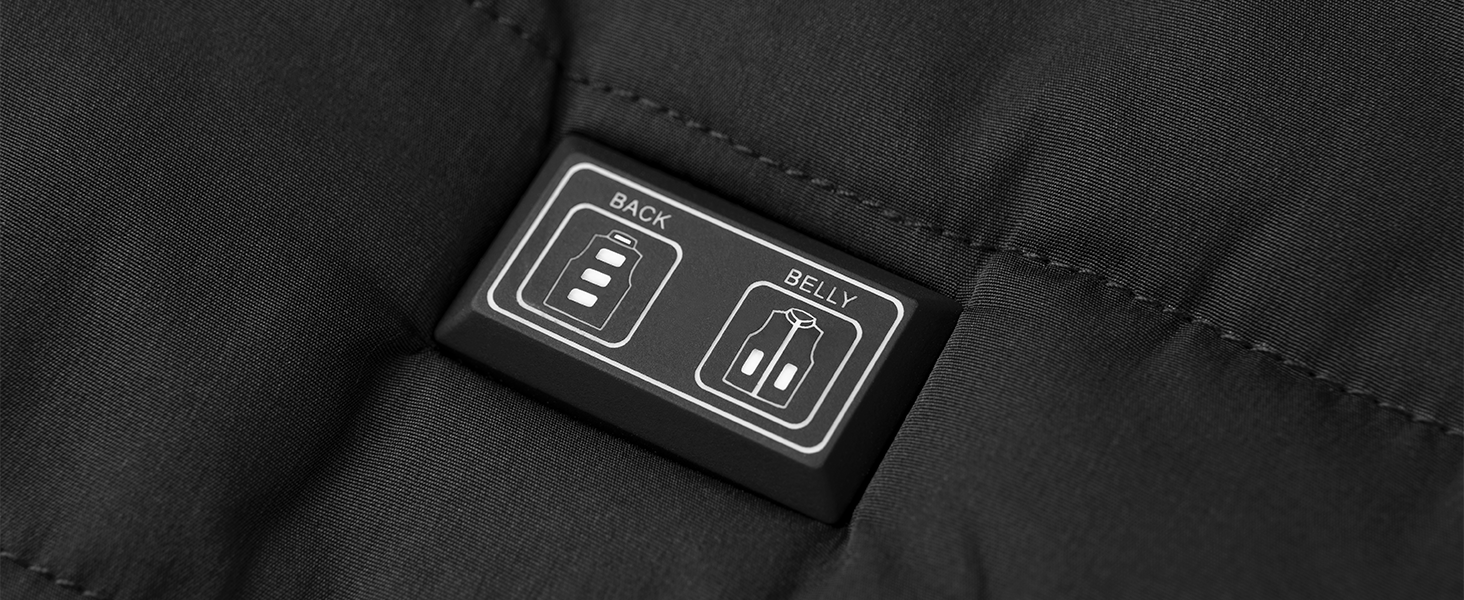 Обогріваючий жилет з підігрівом для жінок та чоловіків, жилетка з акумулятором 7.4V/5.0V, 3 режими температури, 6 зон нагріву, зимовий жилет-куртка, чорний, 25000mAh