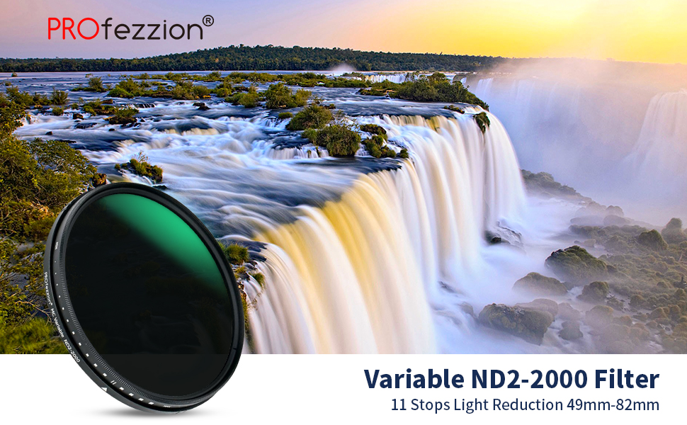 Фільтр ND Graufilter Variable 72mm PROfezzion: регульована щільність ND2-ND2000 для Sigma, Nikon, Fujifilm